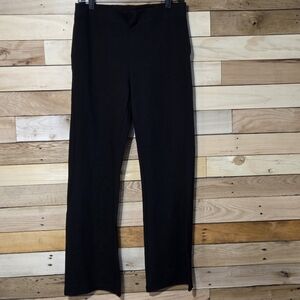 Lior Paris Women Black Pull On Ankle Pants Stretch Ponte Knit Office Career  SZ8